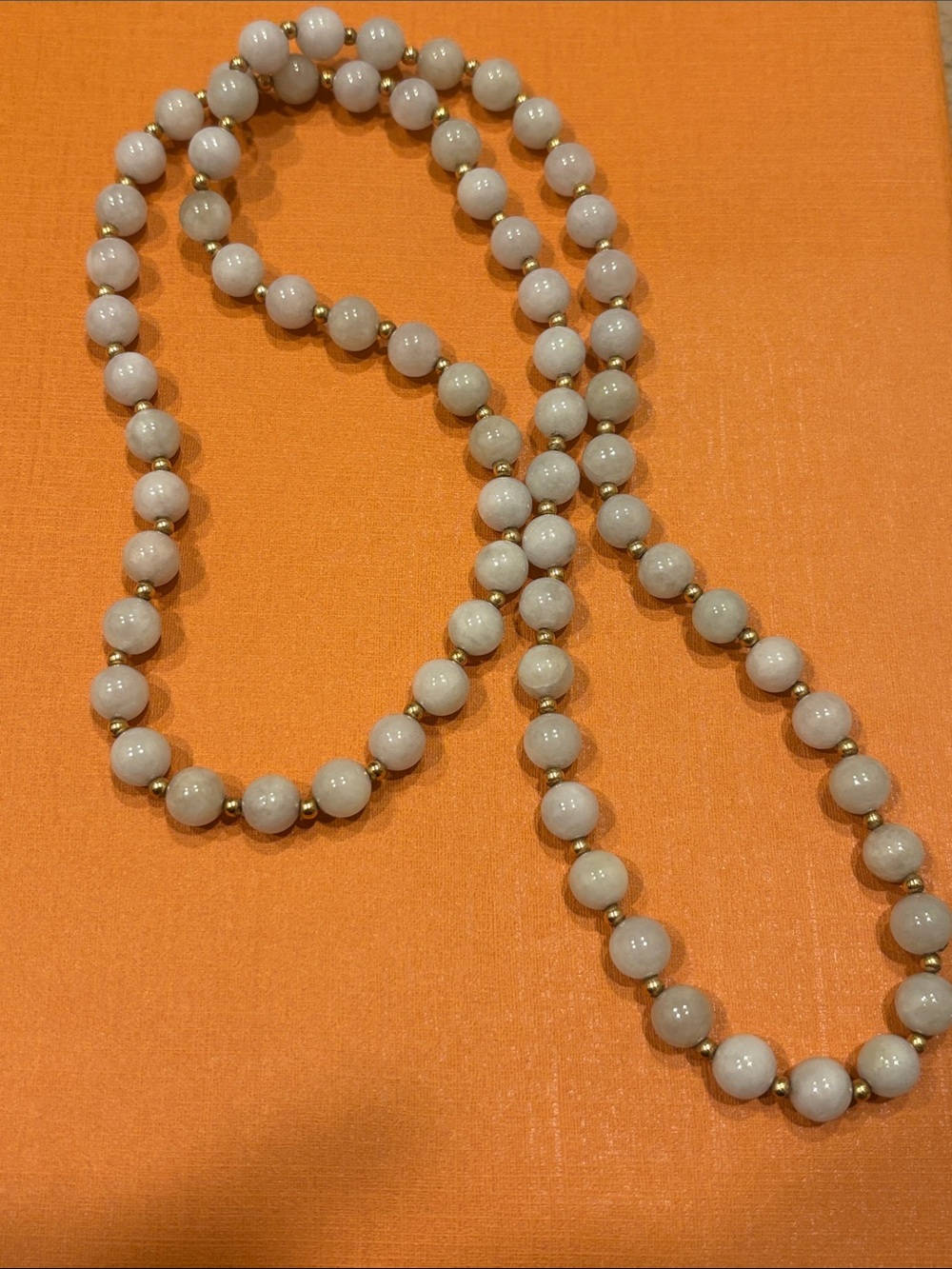 Vintage Celadon Green Beaded Necklace